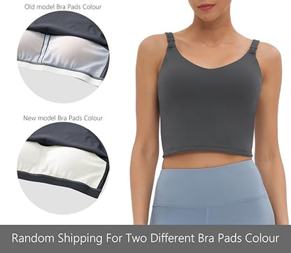 Foucome Nursing Tank Tops Longline Breastfeeding Workout Tops - color: Grey, size: X-Large