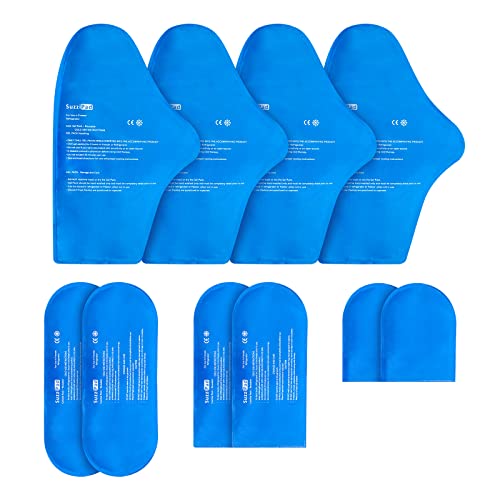 SuzziPad Replacement Ice Gel Packs for Cold Therapy(10-Piece Set), Blue, L - size: L, style: Ice Pack Only