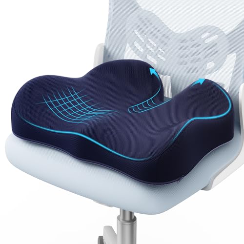 A-Pce Ergonomic Seat Cushion, Non-Slip Seat Cushion for Office Chair, Blue - color: Deep Blue