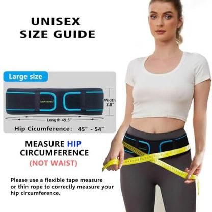 KONSEDIK Sacroiliac SI Pelvic Belt,Lower Back Support Brace for Men&Women-L - size: Large