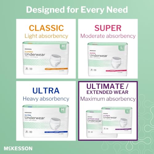 McKesson Ultimate Adult Incontinence Underwear, XL, Maximum, 68 in, 14 ct - size: X-Large (14 Count)