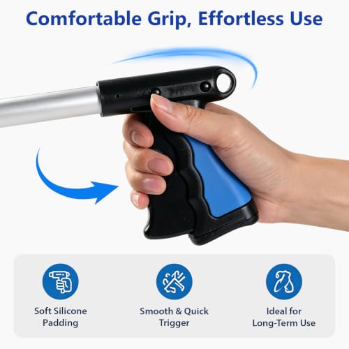 1-Pack 32" Grabber Reacher Tool for Elderly (Blue) - size: 32.1 Inch