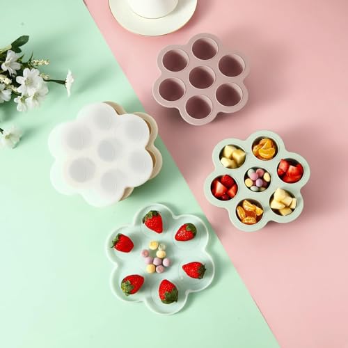 PandaEar Silicone Baby Food Freezer Trays with Lids, 2 Pack, BPA Free