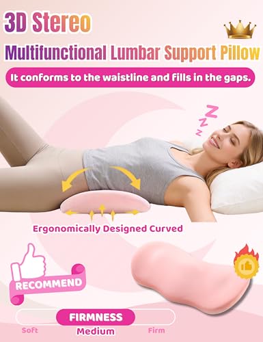 Lumbar Support Pillow for Sleeping - Back Pillow for Sciatica & Back Pain - color: Gray