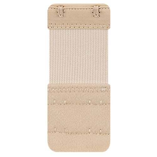 Women's Bra Extenders 4 Hook / 3 Hook / 5 Hook / 2 Hook Soft Comfortable Stretchy Bra Extension Strap - color: Beige, 2 Hook 3/4 Inch