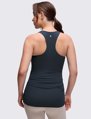 CRZ YOGA Maternity Racerback Tank Tops - color: True Navy, size: Large