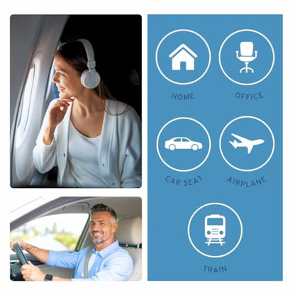 Adjustable Inflatable Lumbar Support Pillow for Airplane, Car & Office
