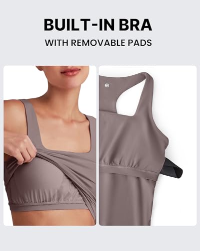 G4Free BareFeel Maternity Tank Tops with Removable Pads Pregnancy Clothes - color: Taupe, size: Medium