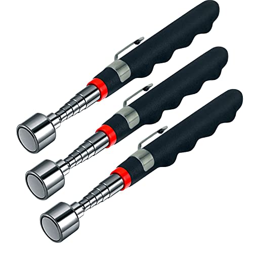 20lbs Heavy Magnetic Pick-up Tool Telescoping Magnet on a Stick for Small Metal Tools,extendable Pickup Tool Extends Magnet Wand from 7 to 31in,Useful for Hard-to-Reach Picking Tool(3PCS) - style: Magnet-3PCS