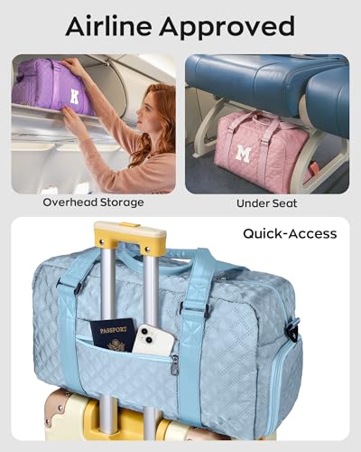 16 Year Old Girl Birthday Gifts, Duffel Overnight Bags with Makeup Pouch - color: off whtie, style: L