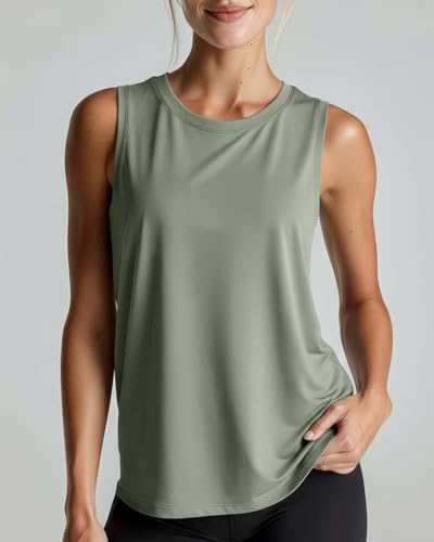 5 Pack Women's Dry Fit Tank Tops Muscle Sleeveless Workout Athletic Gym - color: Set 5, size: X-Small