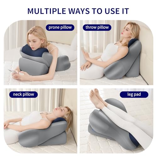 Reading Pillow for Adults, Bed Backrest Cushion, Back Support Pillow for Sitting Up, Removable Washable Cover, Wedge Pillow for Bed, Sofa, Couch, Floor Use