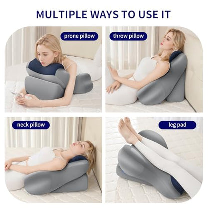 Reading Pillow for Adults, Bed Backrest Cushion, Back Support Pillow for Sitting Up, Removable Washable Cover, Wedge Pillow for Bed, Sofa, Couch, Floor Use