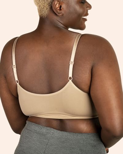 Coobie Lace V-Neck Bra for Women - color: Light Nude, size: X-Large