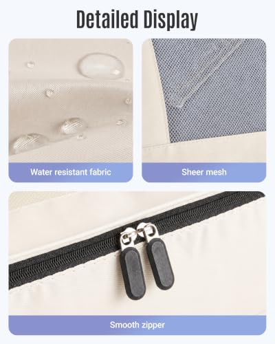 LIGHT FLIGHT 8 Set Packing Cubes for Travel, Cruise Ship Travel Essentials - color: Dot Print