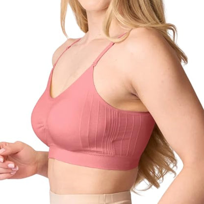 Coobie Seamless Scoopneck Bra - color: Dusty Pink, size: One Size