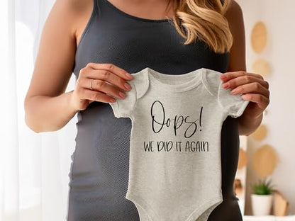 Oops, We Did it Again Surprise Pregnancy Announcement 2nd, 3rd, 4th Baby - color: Natural