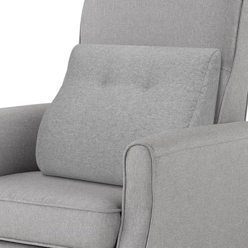baibu Patented Dual-Layer Memory Foam Lumbar Pillow for Recliner, Light Grey - color: Light Grey
