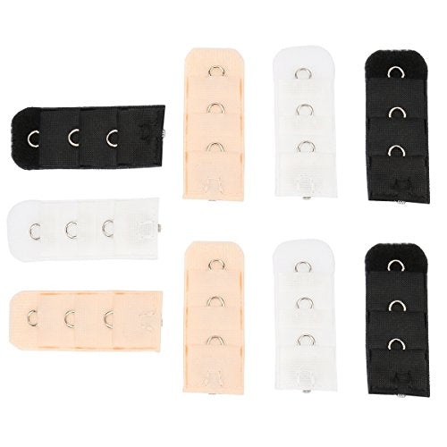 Women's Assorted Bra Back Strap Extenders With 1 to 3 Hook Optional