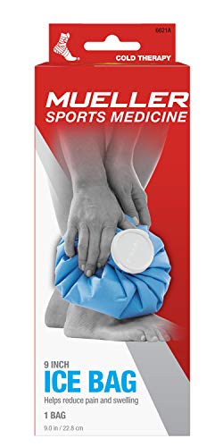 MUELLER Sports Medicine Reusable Ice Pack, 9" Bag, Cold Bag for Injuries and Pain Relief, Cold Therapy, Blue