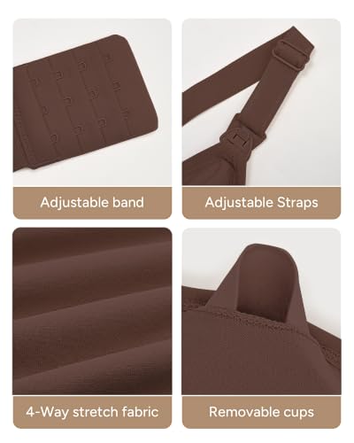 Stelle Nursing Bras Maternity Bralette Seamless for Breastfeeding - color: 1 Pack Cocoa, size: Large