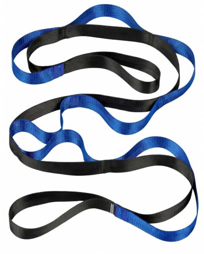Acozycoo Stretching Strap with Loops for Physical Therapy,Knee,Calf,Back - color: Dark Blue-02, size: Length: 75 Inch, Width: 1 Inch