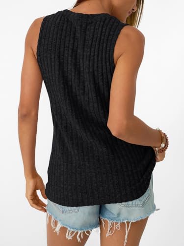AUTOMET Womens Tank Tops Sleeveless Summer Basic Soft Clothes 2026 - color: Black, size: XX-Large