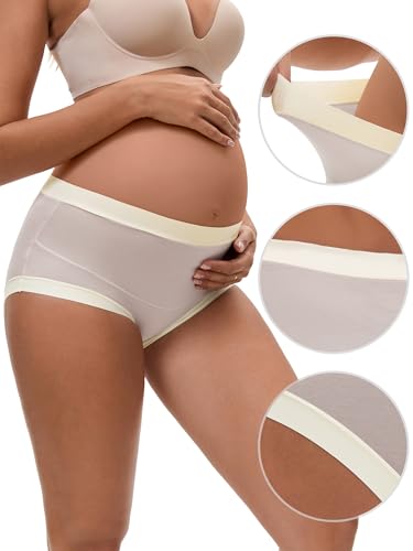 Allegra K Women's Maternity Full Coverage Briefs Plus Size High Waisted Elasticity Invisible Panties - color: Purple, size: Medium