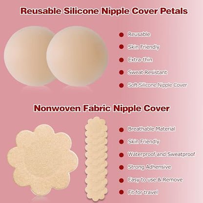 Plus Size Boobtape for Large Breasts, Wide Boob Tapes Light Brown - color: Light Brown, size: 6 INCH