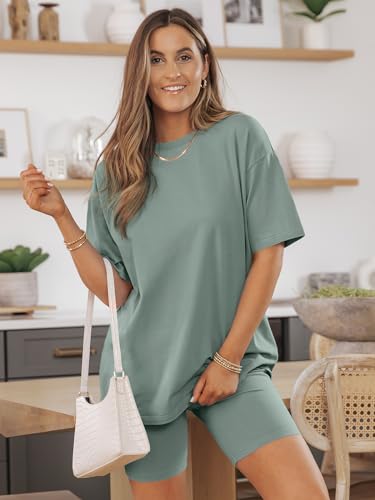 AUTOMET Women 2 Piece Sets Summer Outfits 2026 Two Piece Matching Clothing - color: Lightgreen, size: X-Large