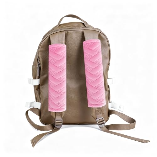 Amooca 2-Pack Braid Pattern Seat Belt Covers Shoulder Pads for Car & Bag - color: Pink