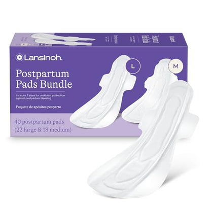 Lansinoh Postpartum Maxi Pads Bundle, 40 Count - size: 40 Count (Pack of 1)