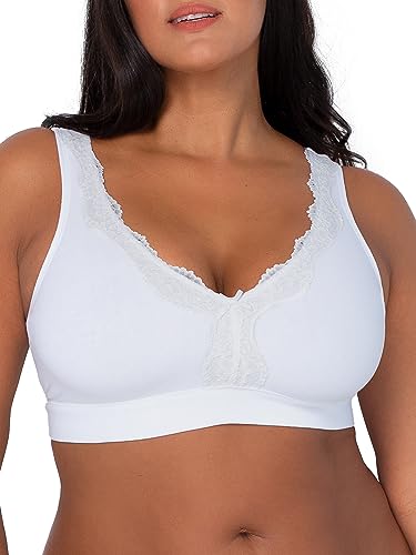 Fruit of The Loom Women's 2-Pack Full Coverage Wireless Cotton Bra - Soft & Everyday Comfort - color: Blushing Rose/White, size: Small