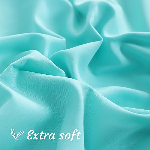 NTBAY Standard Microfiber Pillowcases, Set of 2, Aqua - color: Aqua, size: Standard (20"x26")