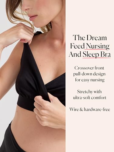 HATCH The Dream Feed Nursing & Sleep Bra - color: Black, size: Large