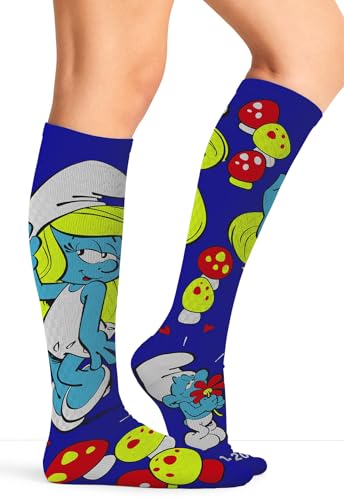 Cherokee Legwear Compression Socks for Women 10-15 mmHg (1-Pair Pack) - color: Smurfette, size: One Size Plus