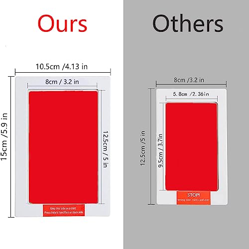 Large Inkless Hand and Footprint Kit, Baby Keepsake, 2-Pack - color: 2 Pack Red