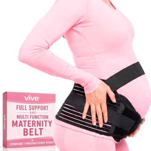 Vive Pregnancy Belly Support Band for Women - Maternity Belt - Cozy Brace - size: Medium