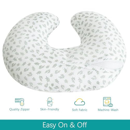 Biloban Nursing Pillow Cover 2 Pack for Boppy Pillow, Aqua Leaf - color: Aqua Leaf