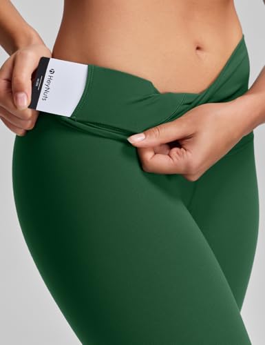 HeyNuts Workout Pro Leggings 21" - color: Everglade Green, size: Medium