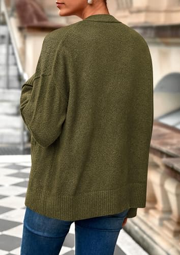 PRETTYGARDEN Women's Winter Oversized Cardigan Sweaters - color: Army Green, size: Small