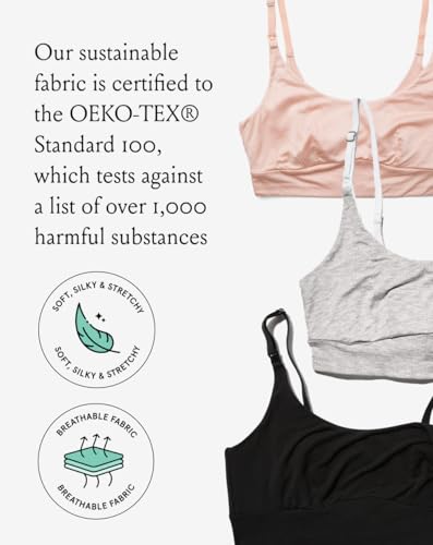 Bodily Everything Wireless Nursing & Maternity Bra with Clip Down Access - color: Clay, size: X-Large