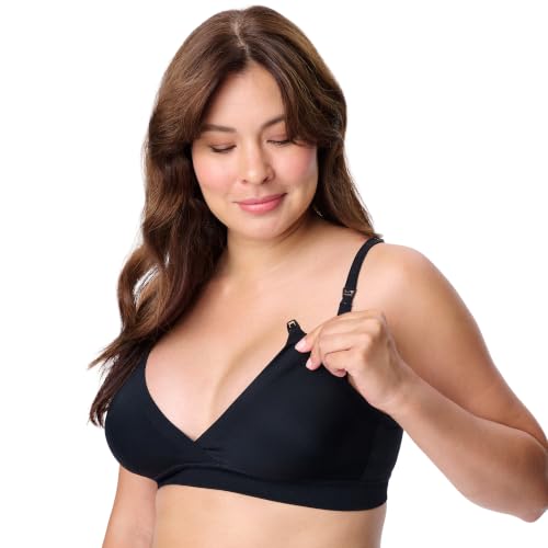 Motherhood Maternity Womens Seamless Wrap Triangle Nursing Bra - color: Black, size: Small