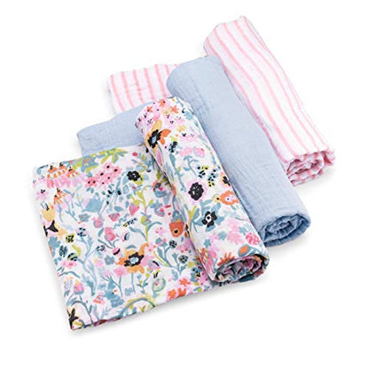 Parker Baby Co. Soft Muslin Baby Swaddle Blankets, 3 Pack - Blossom Set - color: Blossom