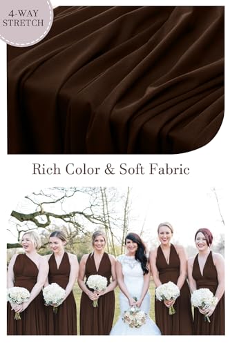 72styles Maxi Infinity Dress for Bridesmaids, Convertible Multi-Way Wrap - color: Dark Brown, size: One Size Plus
