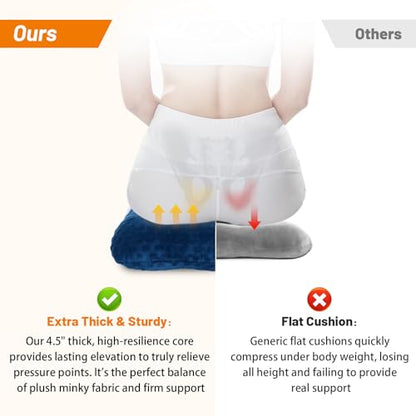 Donut Pillow for Tailbone Pain, Wheelchair Cushion - color: Blue