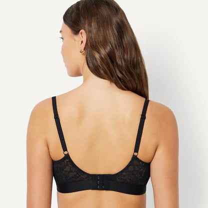 Amazon Essentials Women's All Over Stretch Lace V-Neck Maternity Nursing Bralette, Pack of 2 - size: 32DD