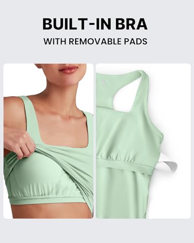G4Free BareFeel Maternity Tank Tops with Removable Pads Pregnancy Clothes - color: Bean Green, size: Small