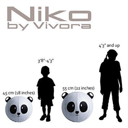 Vivora Niko Children's Anti Burst Inflatable 18 Inch Spherical Bounce Exercise Ball Ergonomic Chair, Panda Bear