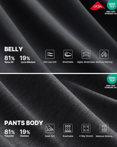 G4Free EverGoing Maternity Pants Over the Belly Pregnancy Work Trousers - color: Charcoal Heather, size: Medium